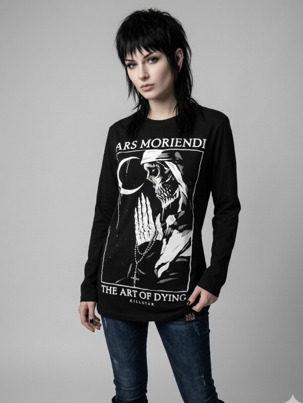 KILLSTAR Ars Moriendi The Art of Dying Unisex Graphic Long Sleeve Top, Size M